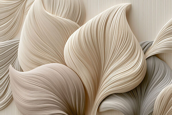 Flowing shapes in soft neutrals