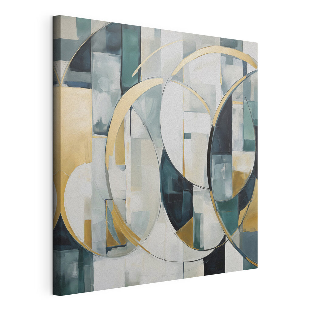 Painting of circles and squares