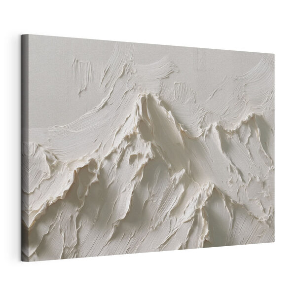 White wall with a mountain in the background