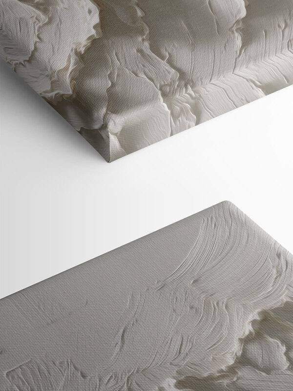 White wall with a mountain in the background