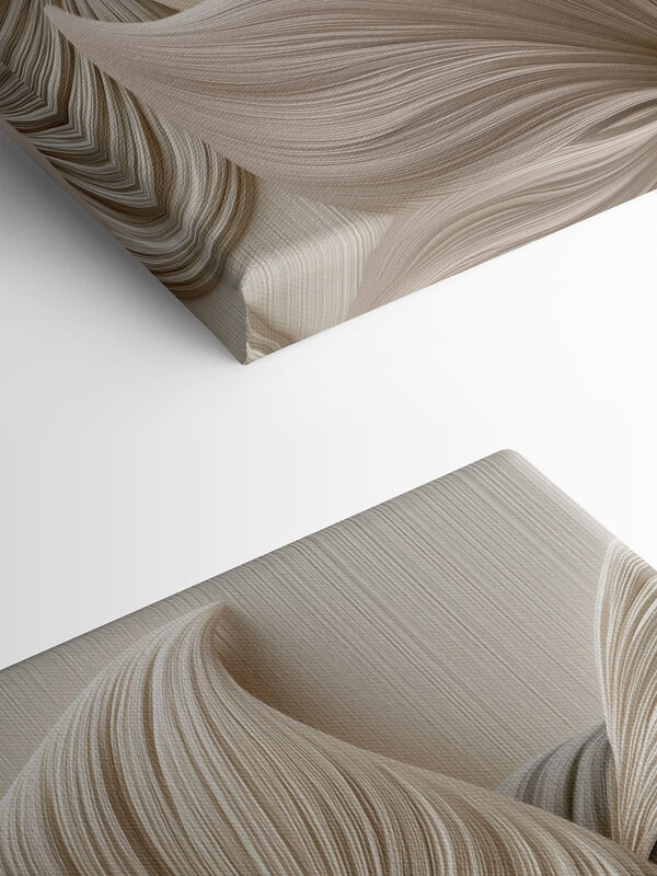 Flowing shapes in soft neutrals