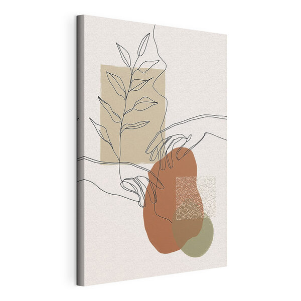 Drawing of a hand holding a plant Drawing of a hand holding a plant