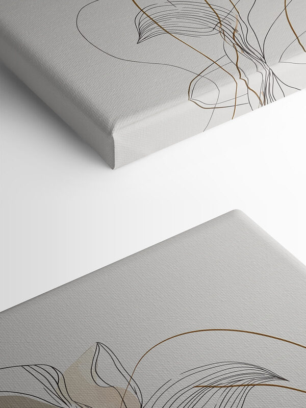 Ethereal floral line art design