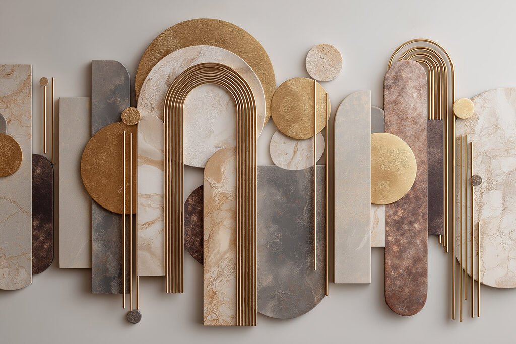 Wall art of various shapes and colors Wall art of various shapes and colors