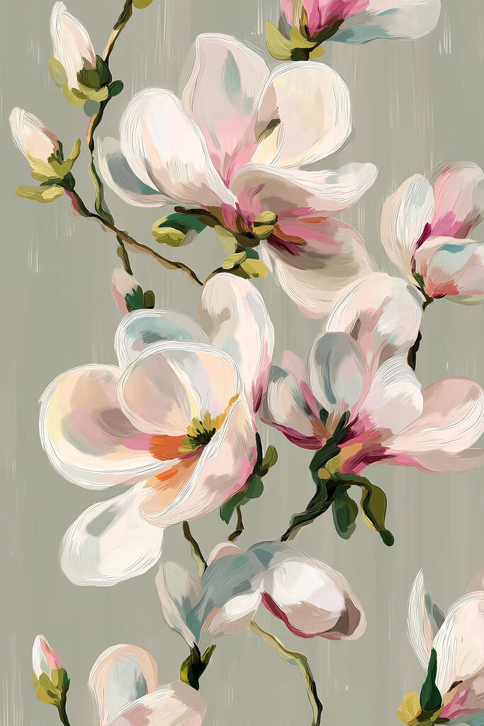 Soft blossoms in gentle hues