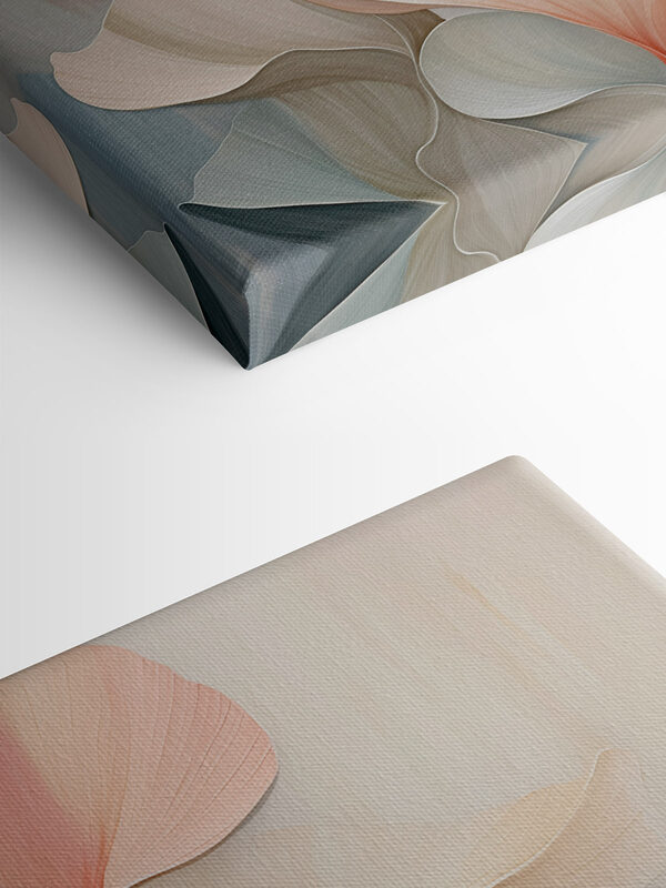 Delicate pastel leaves in soft hues