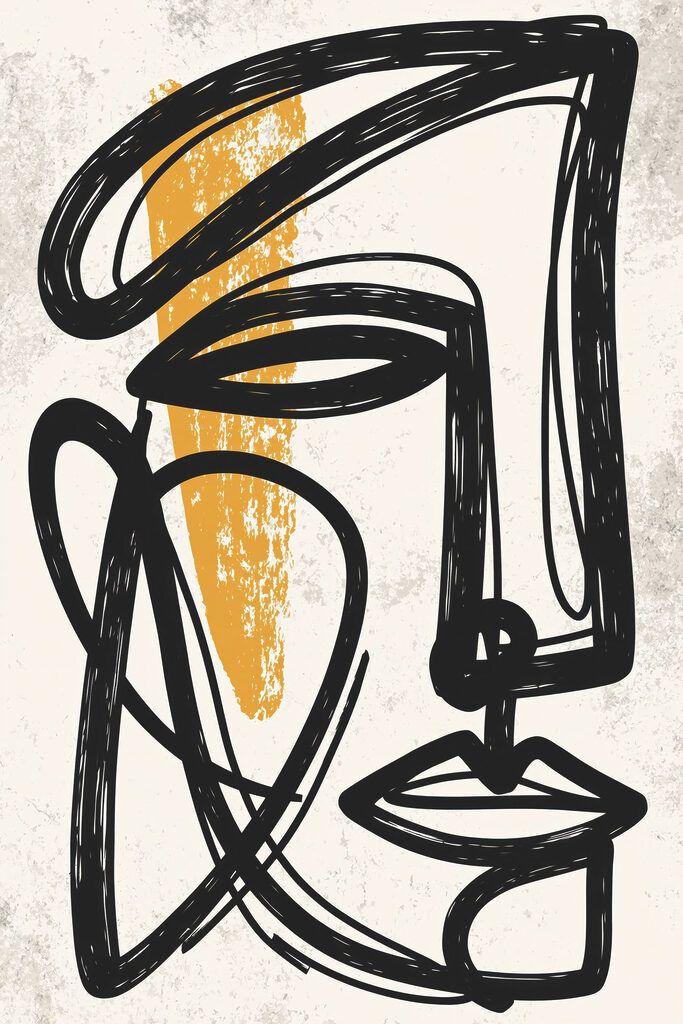 Black and yellow art