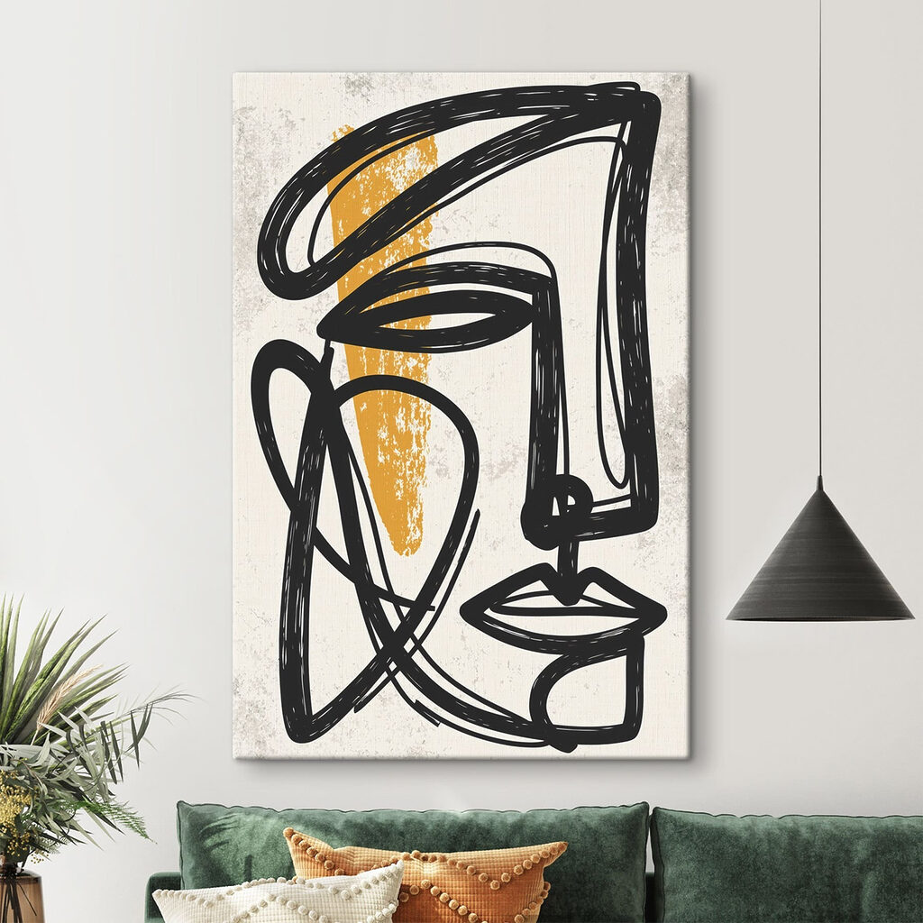 Black and yellow art
