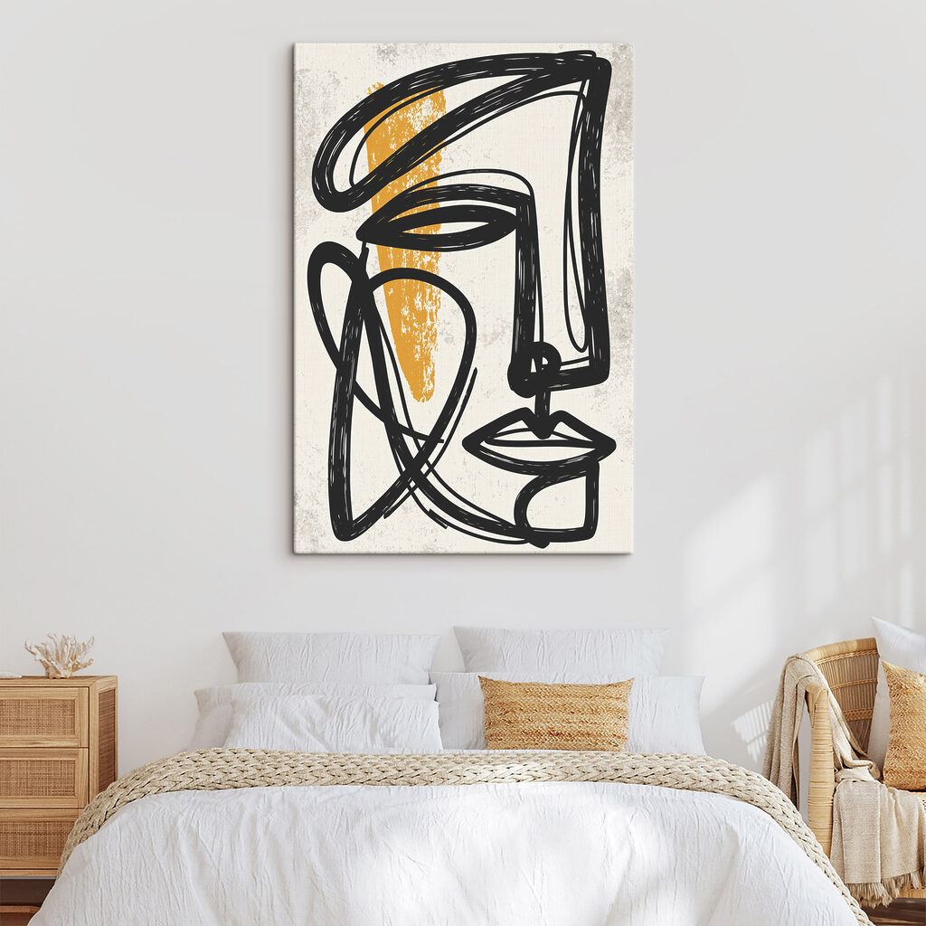Black and yellow art