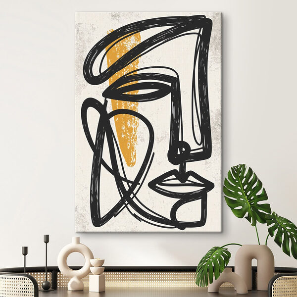 Black and yellow art