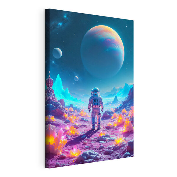 Tablouri Astronaut de mers pe jos pe un deșert
