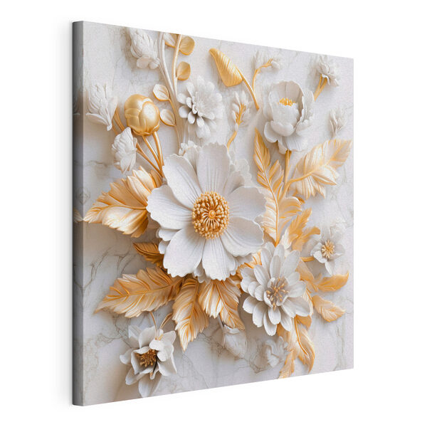 Design floral elegant în crem și bej Tablouri Design floral elegant în crem și bej