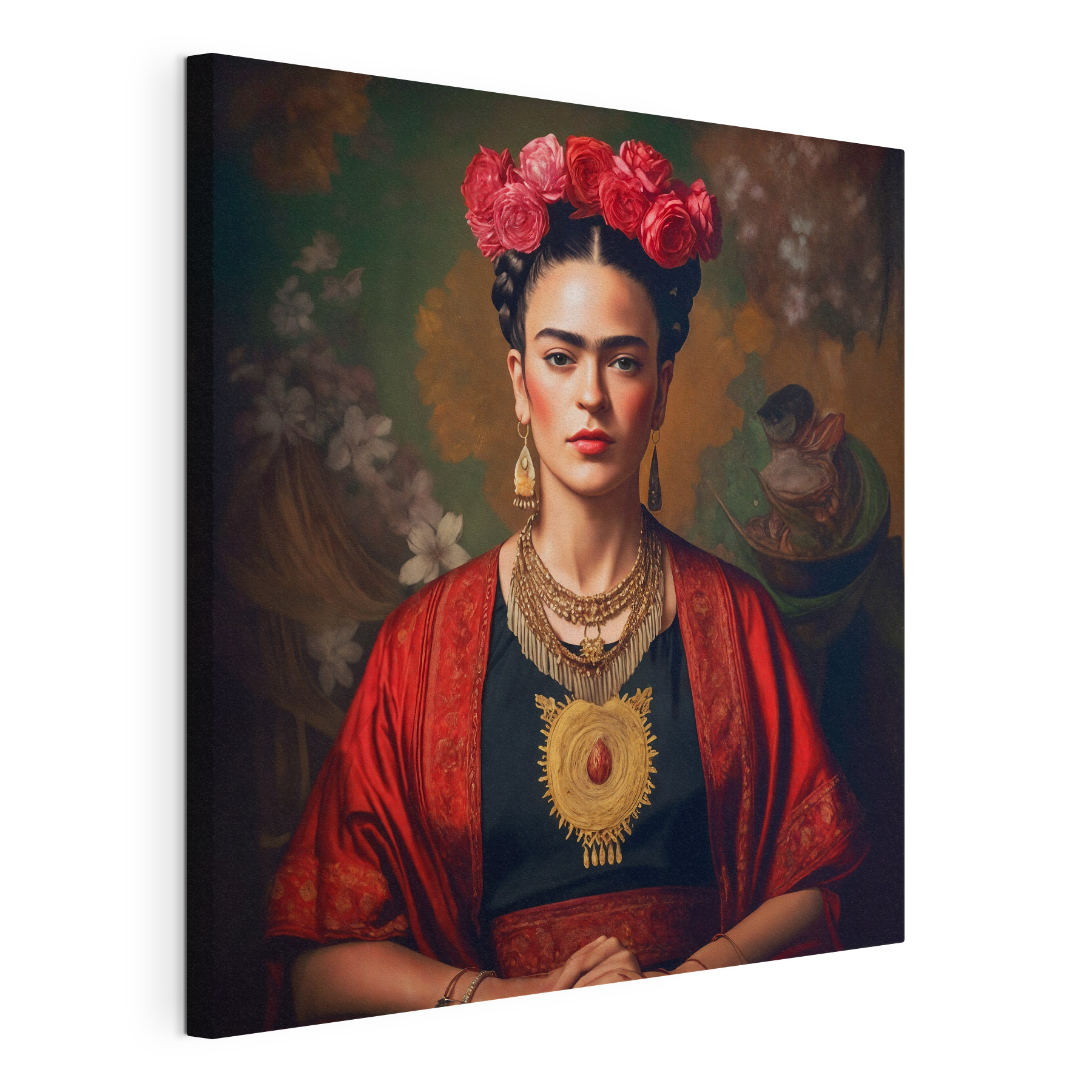 A woman with flowers in her hair A woman with flowers in her hair