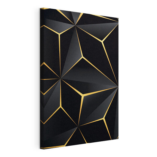 Design geometric negru elegant cu accente Tablouri Design geometric negru elegant cu accente