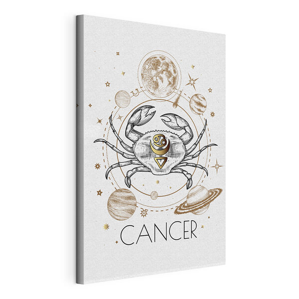 Tablouri Un semn zodiacal de cancer cu planete și stele