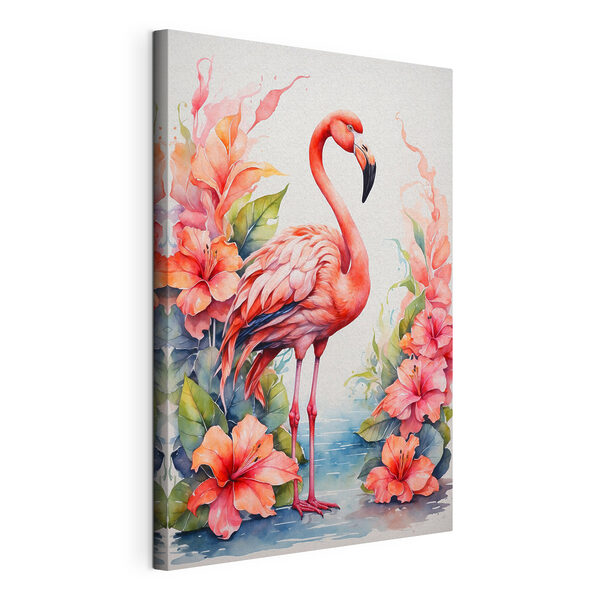 Tablouri Un flamingo și flori