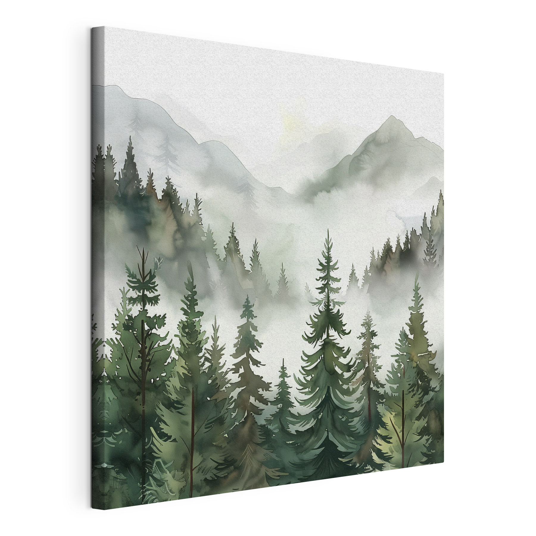 A landscape of trees and mountains A landscape of trees and mountains