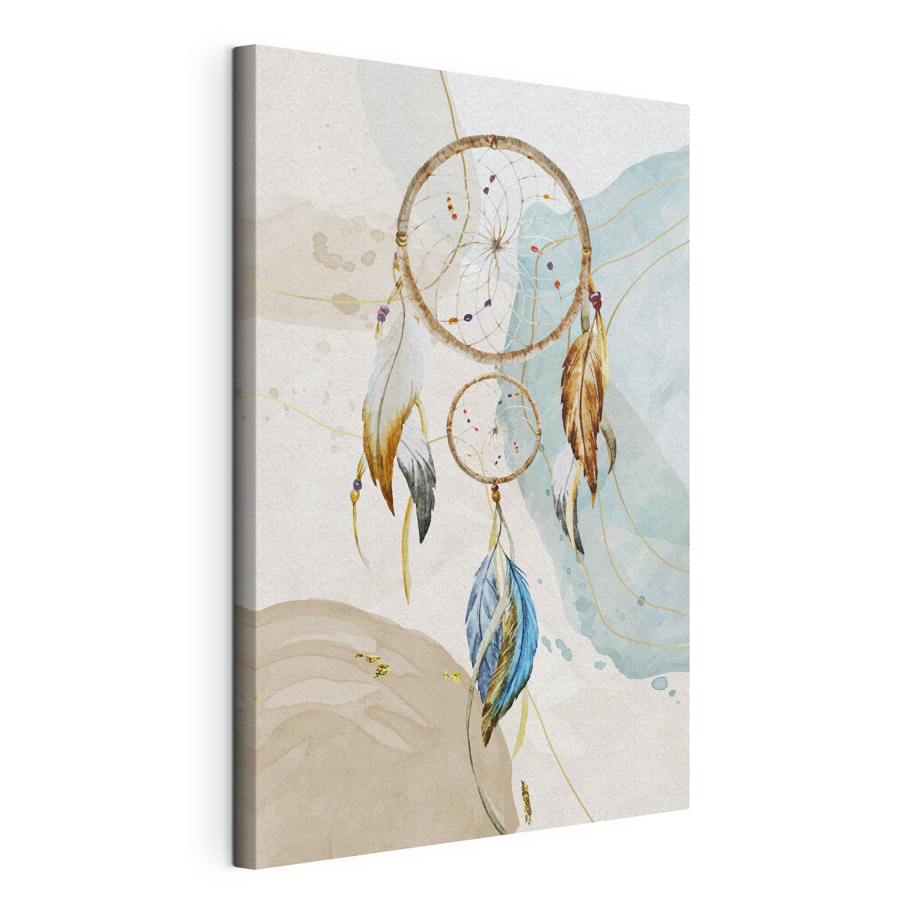 A dream catcher with feathers