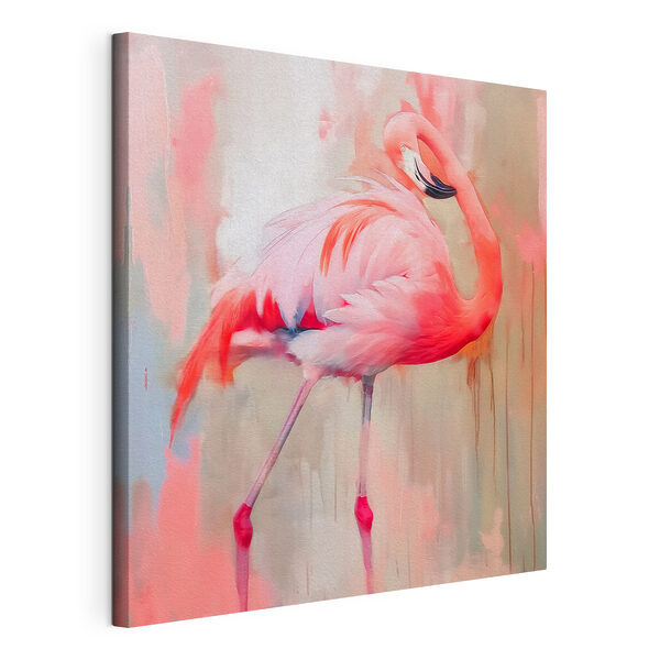 Flamingo roz cu picioare lungi Tablouri Flamingo roz cu picioare lungi