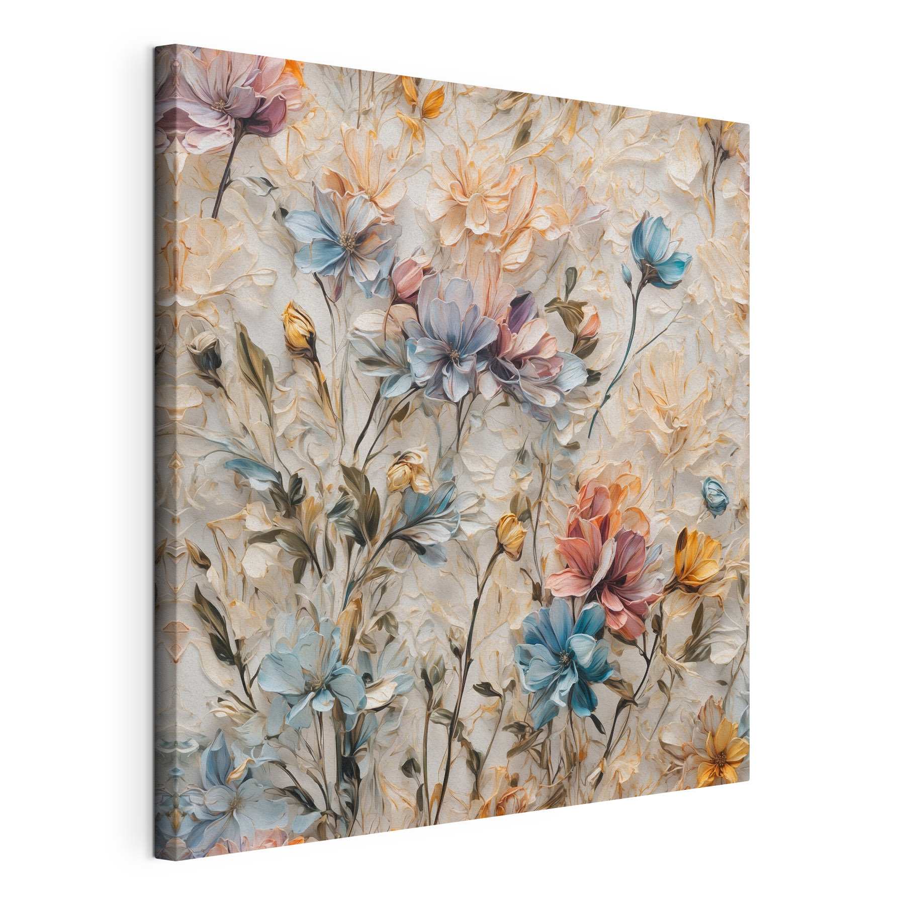 Vibrant blossoms in soft hues
