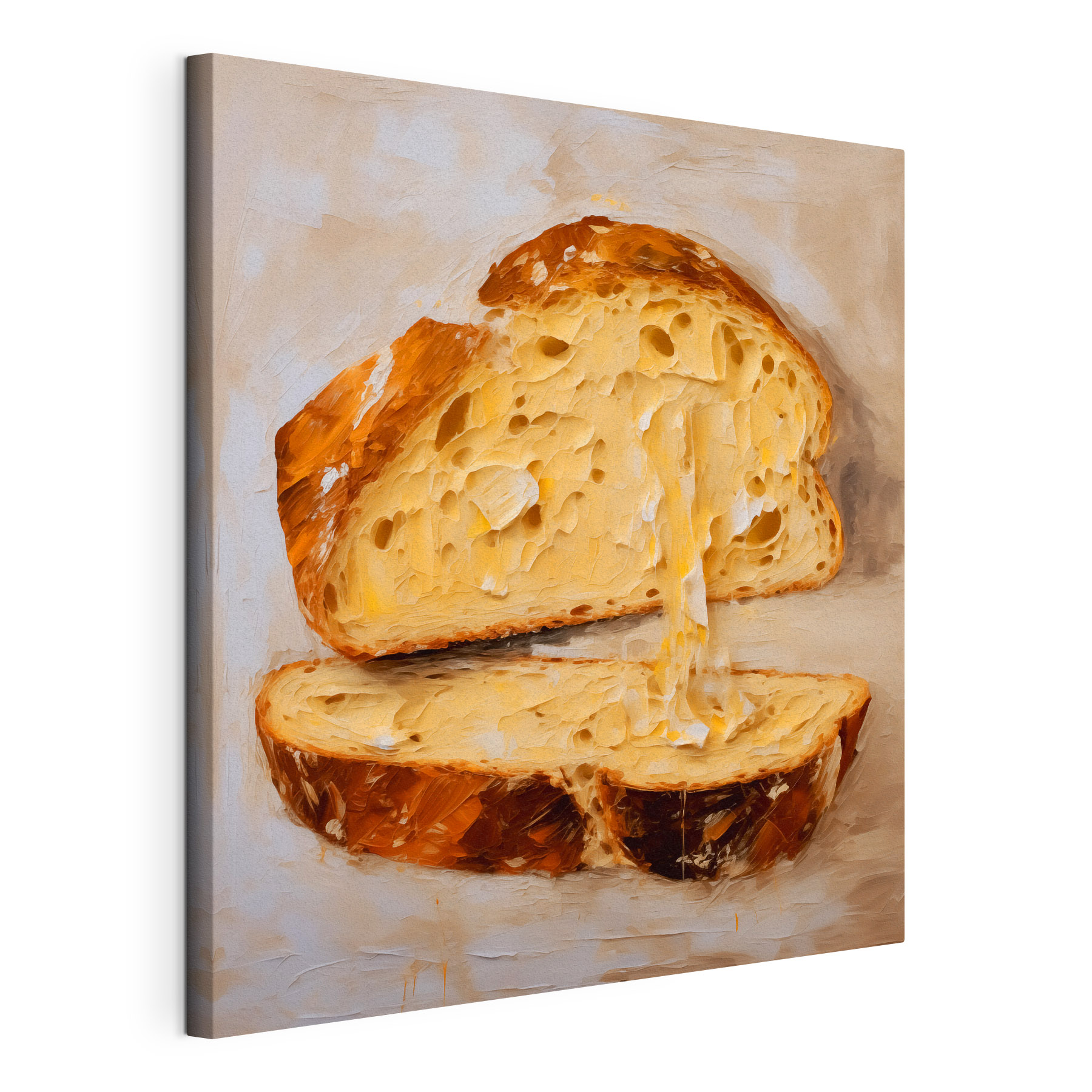 Piece of bread with holes in it Piece of bread with holes in it