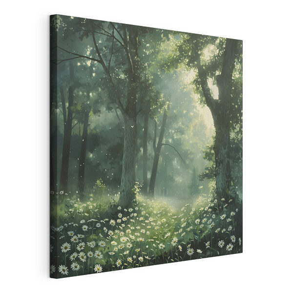 Pădure cu copaci și flori Tablouri Pădure cu copaci și flori