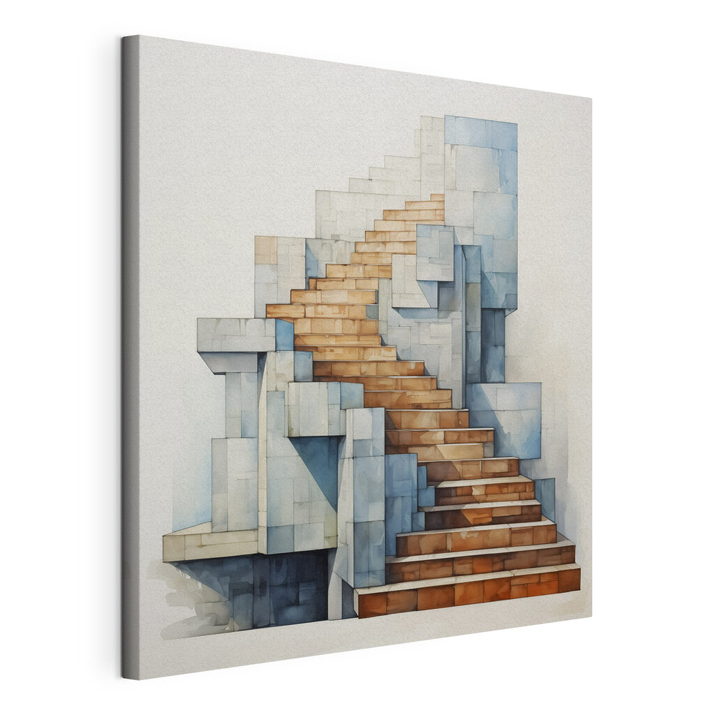 Watercolor of a staircase