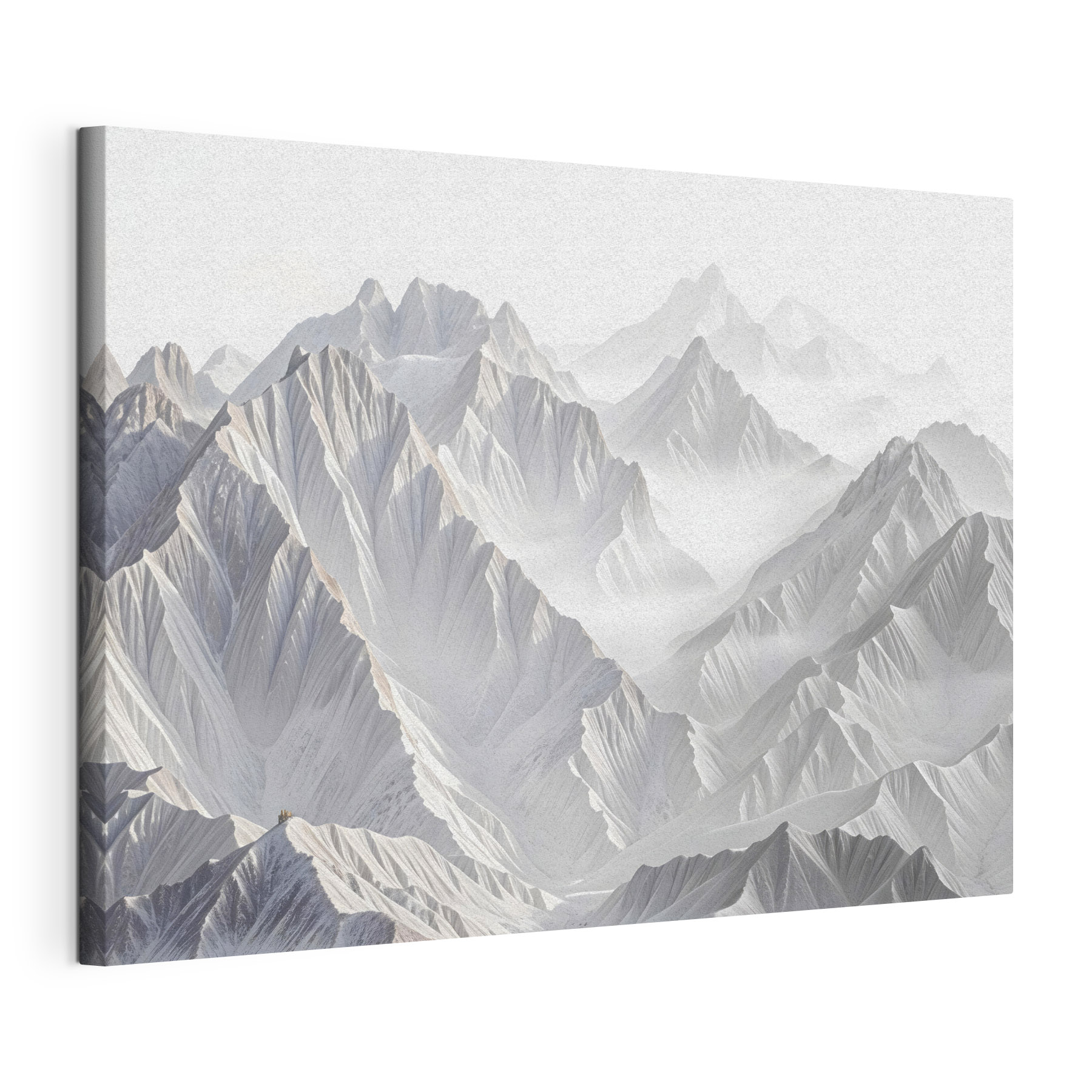 Snowy mountain range with clouds Snowy mountain range with clouds