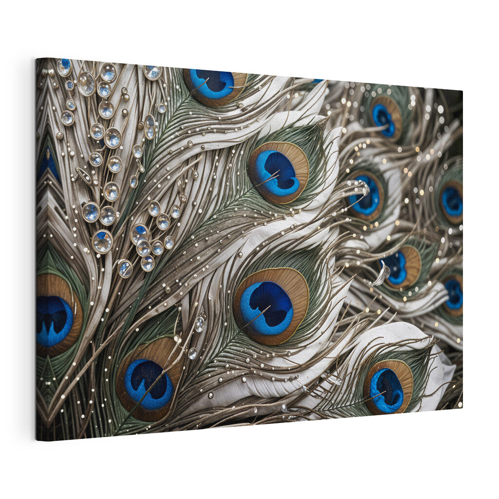 Close up of a peacock feather Close up of a peacock feather