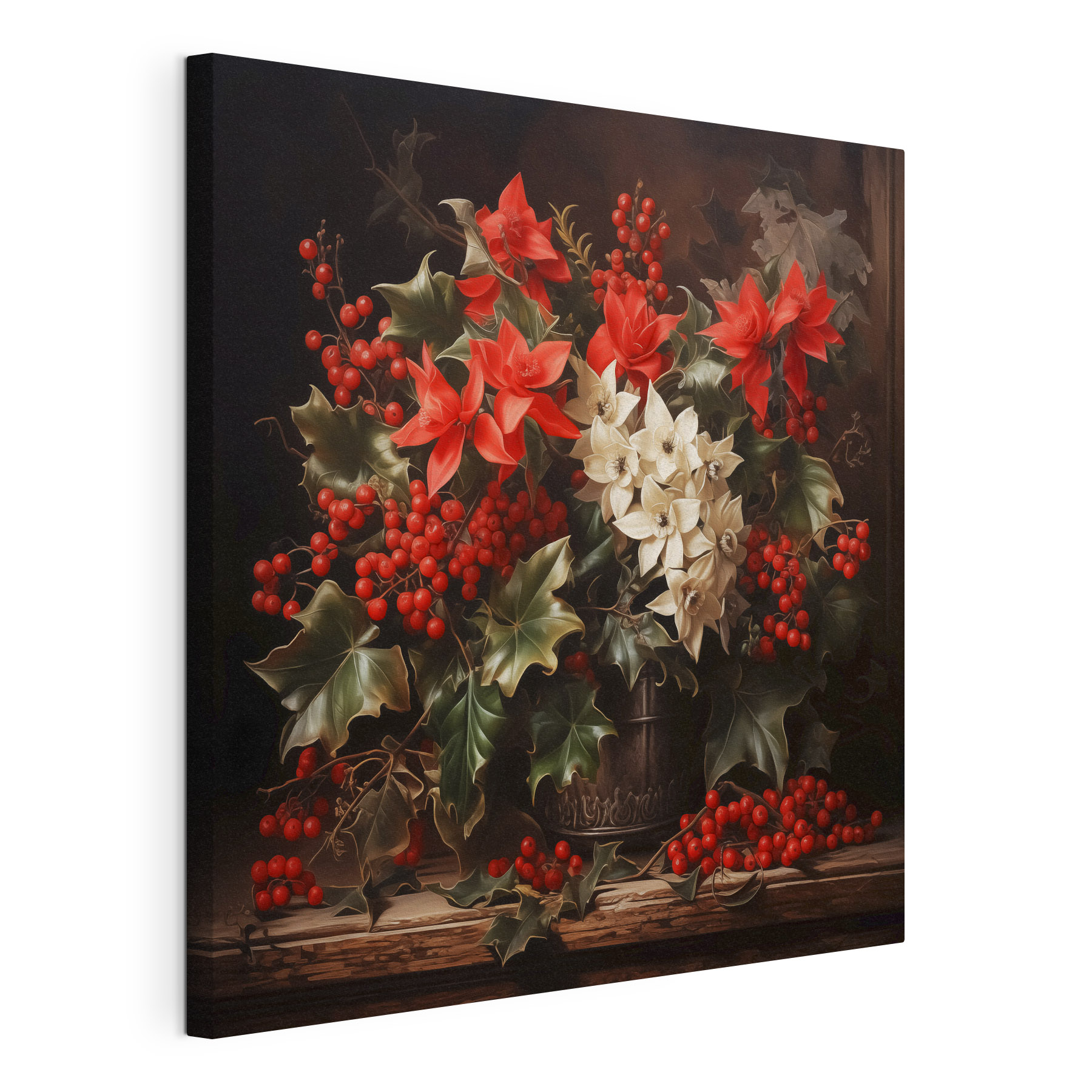 Painting of flowers and berries