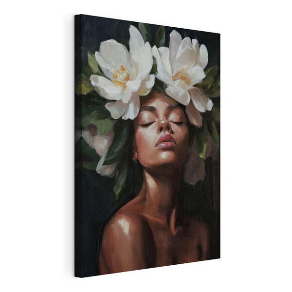 Woman with flowers in her hair