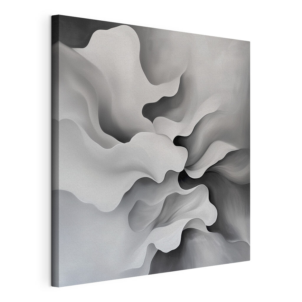 White and grey abstract art White and grey abstract art