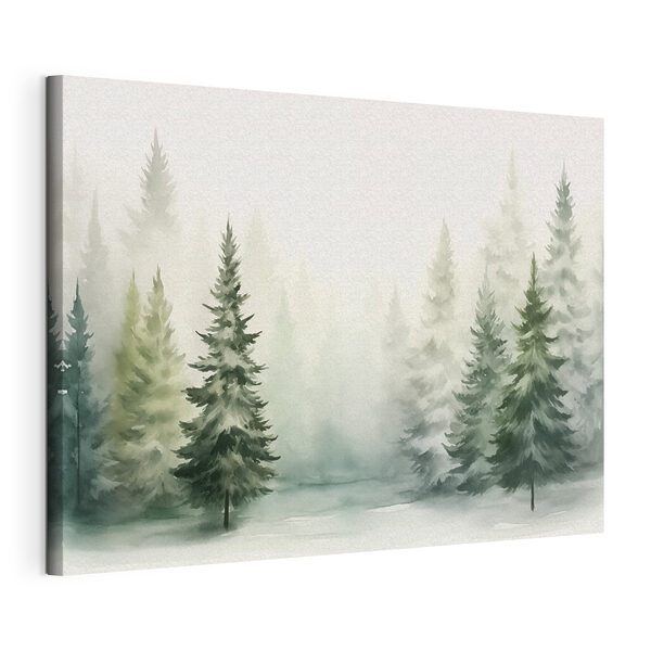 Watercolor of trees in a forest Watercolor of trees in a forest