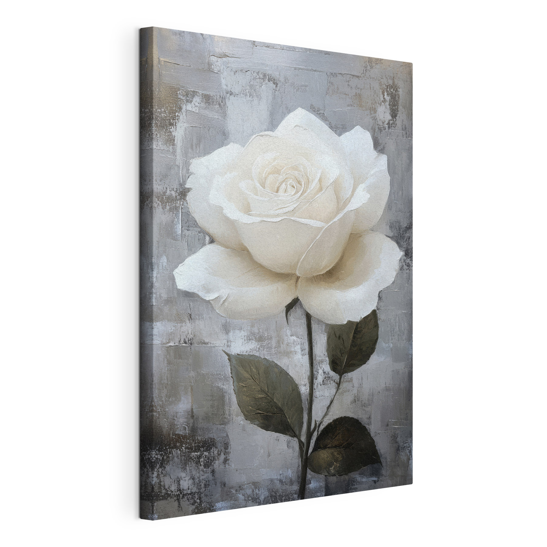 Painting of a white rose