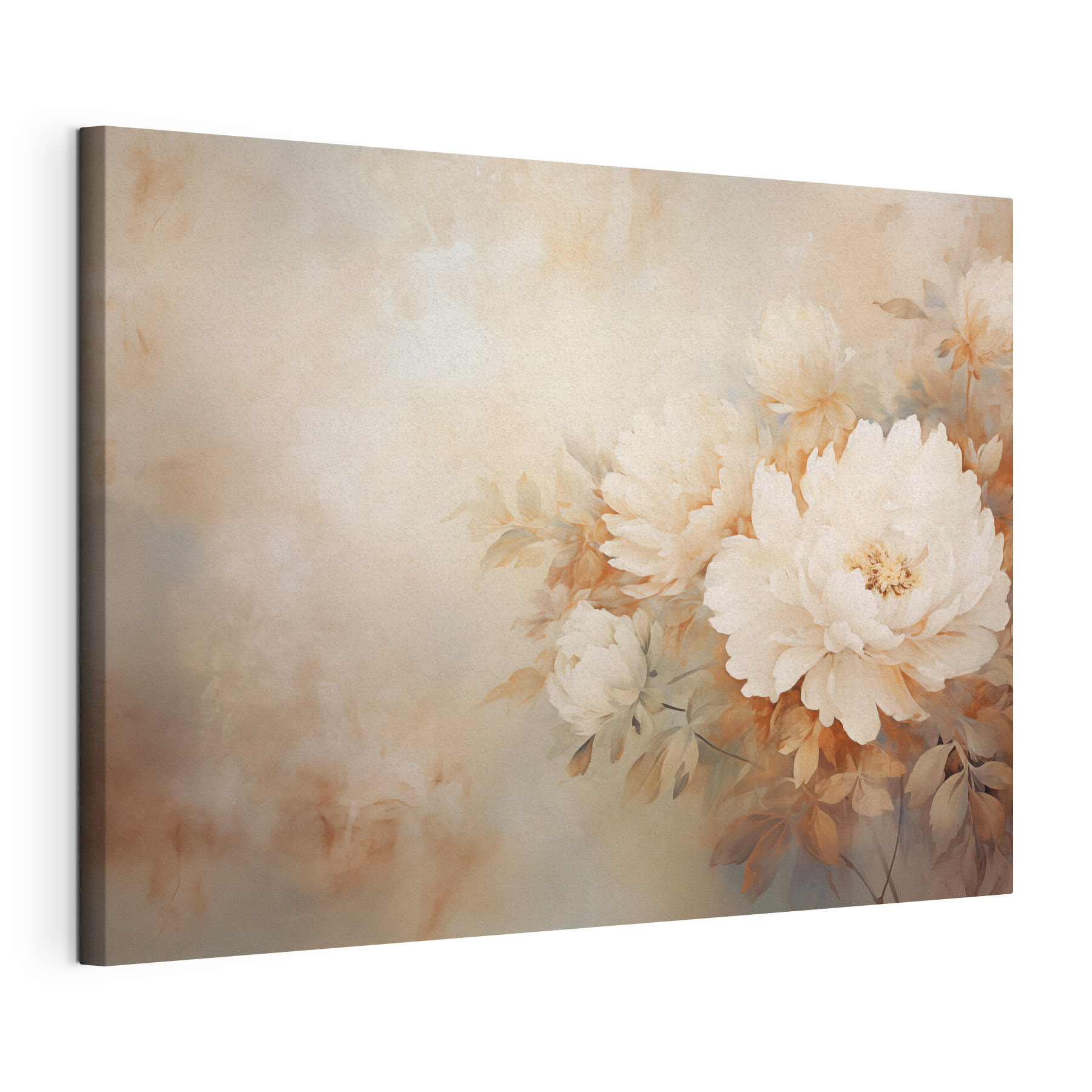 Painting of flowers on a wall