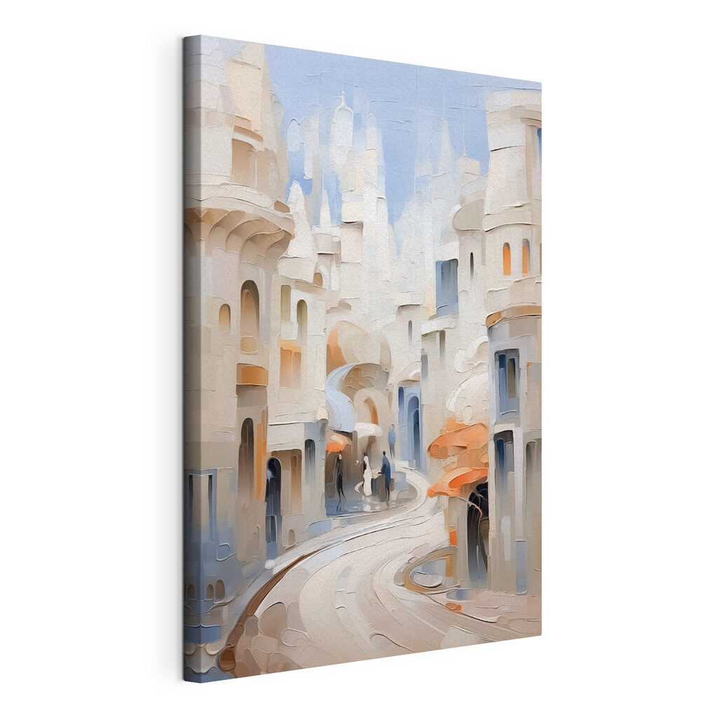 Painting of a city Painting of a city