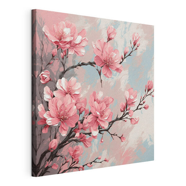 Tablouri Pictură de flori roz pe o ramură (SKU: s42918) Tablouri Tablouri Pictură de flori roz pe o ramură (SKU: s42918)