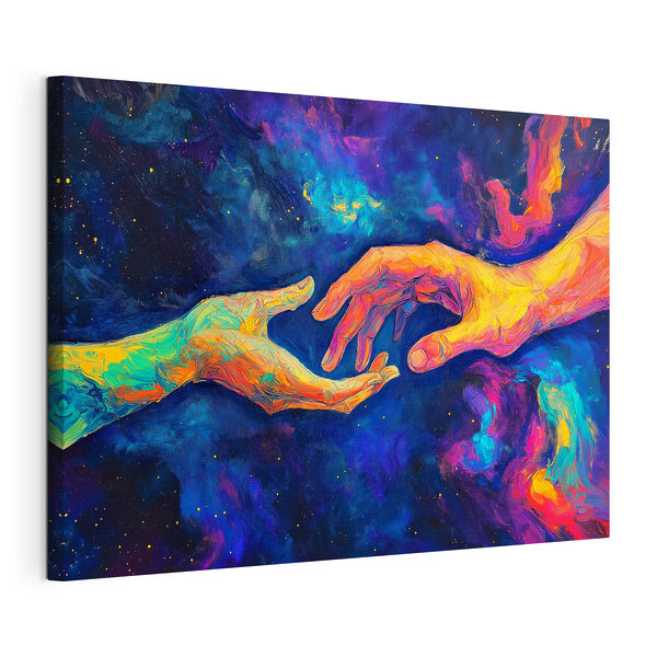 Tablouri Pictura a două mâini care se ating reciproc