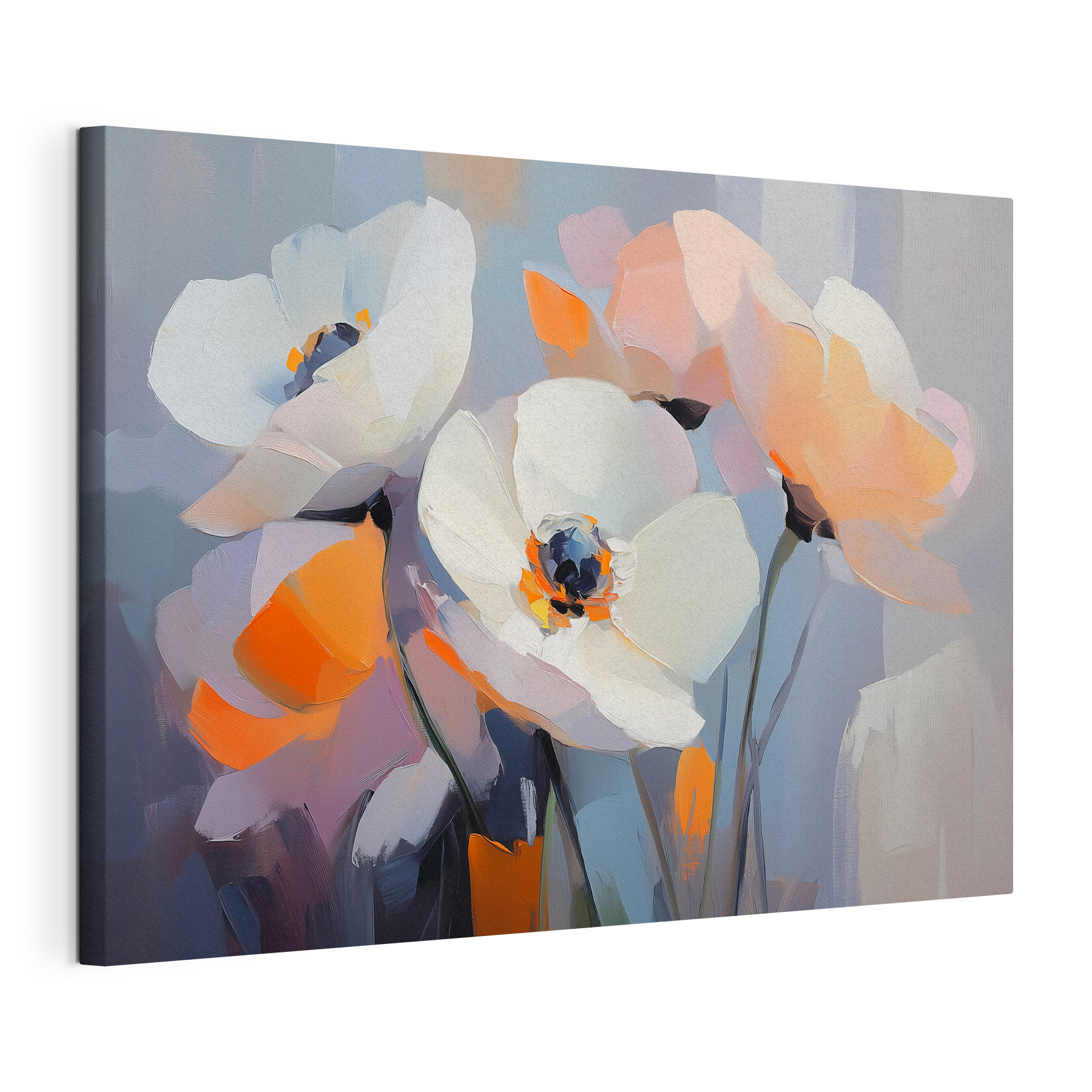Painting of white flowers Painting of white flowers