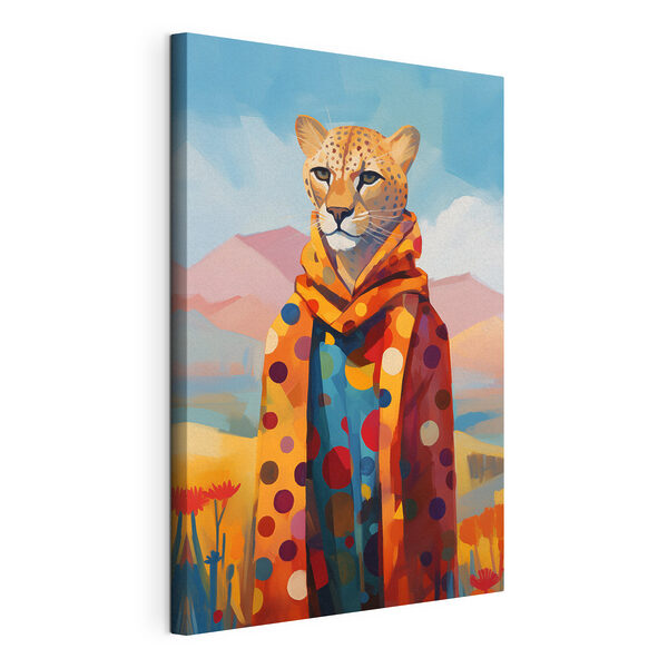 Cheetah purtând o eșarfă Tablouri Cheetah purtând o eșarfă
