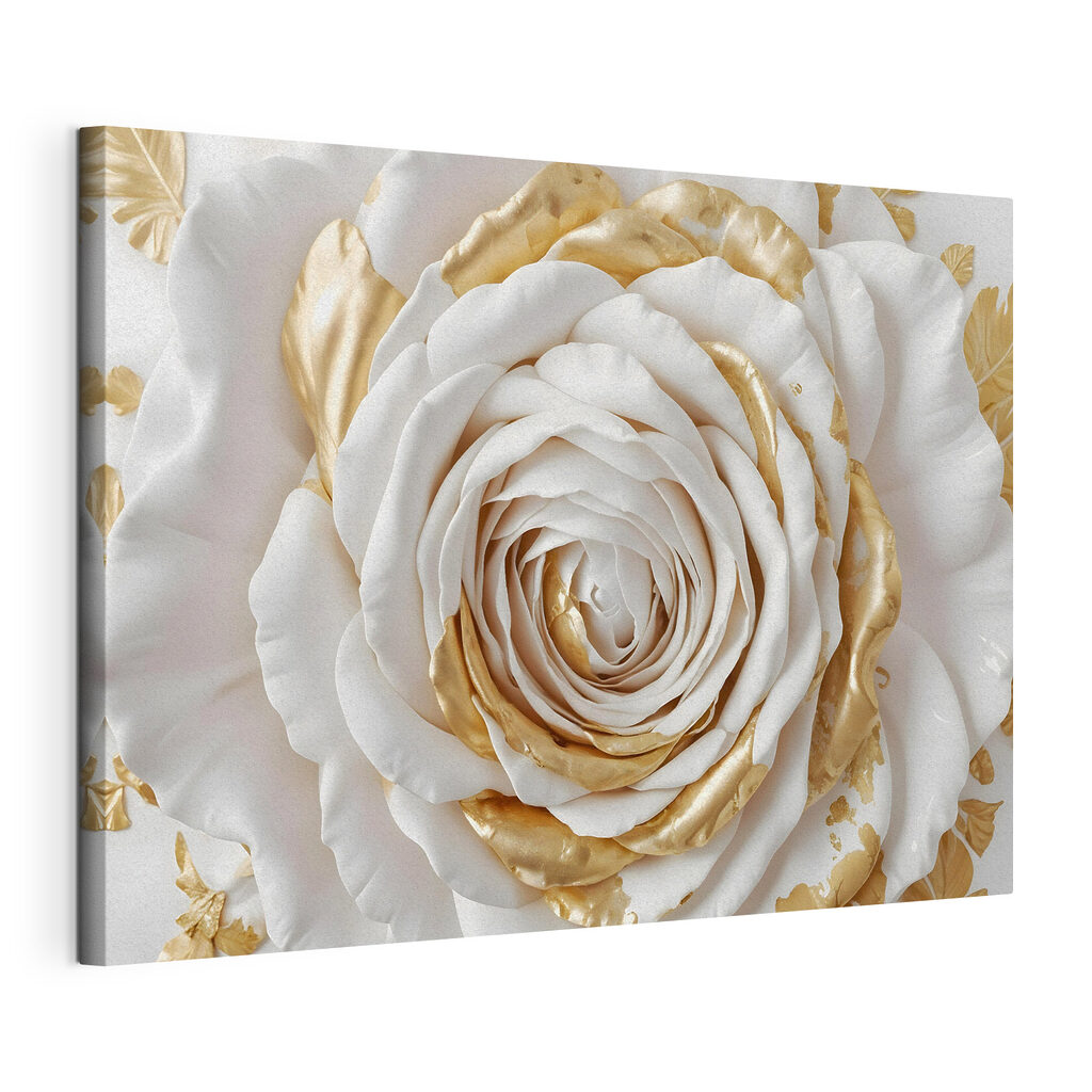 Exquisite floral artistry in white and gold
