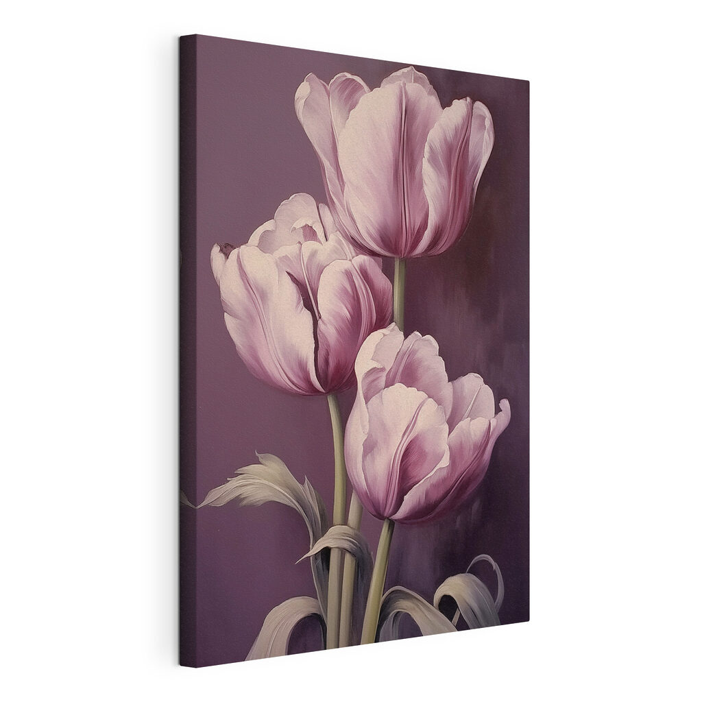 Painting of pink tulips