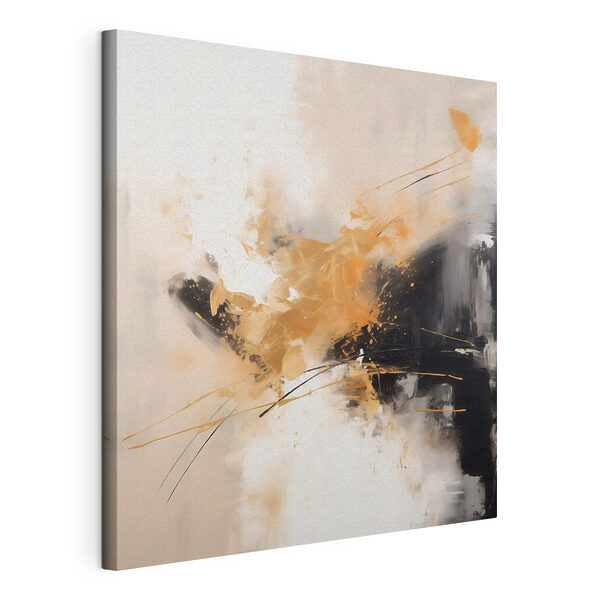 Painting of a black and white wall