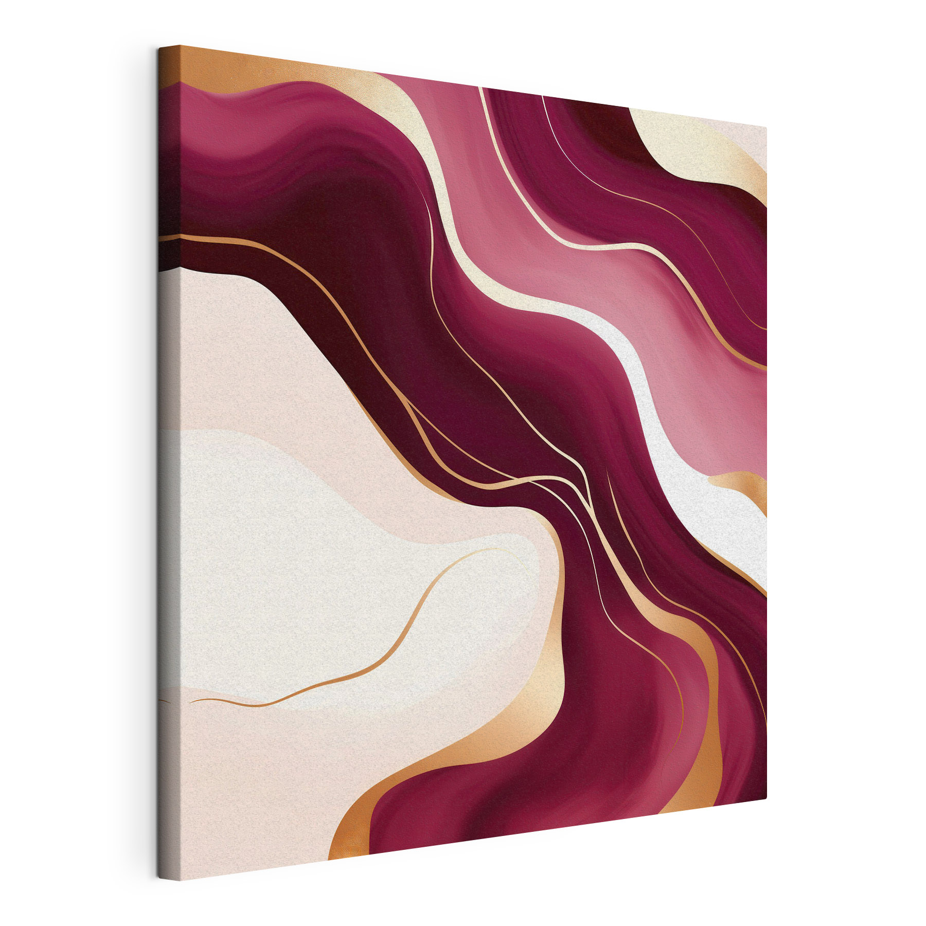 Flowing curves in warm hues