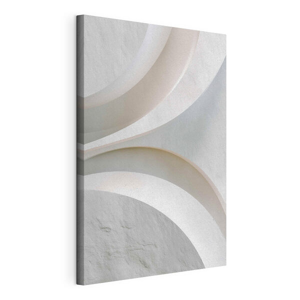 White wall with curved lines White wall with curved lines