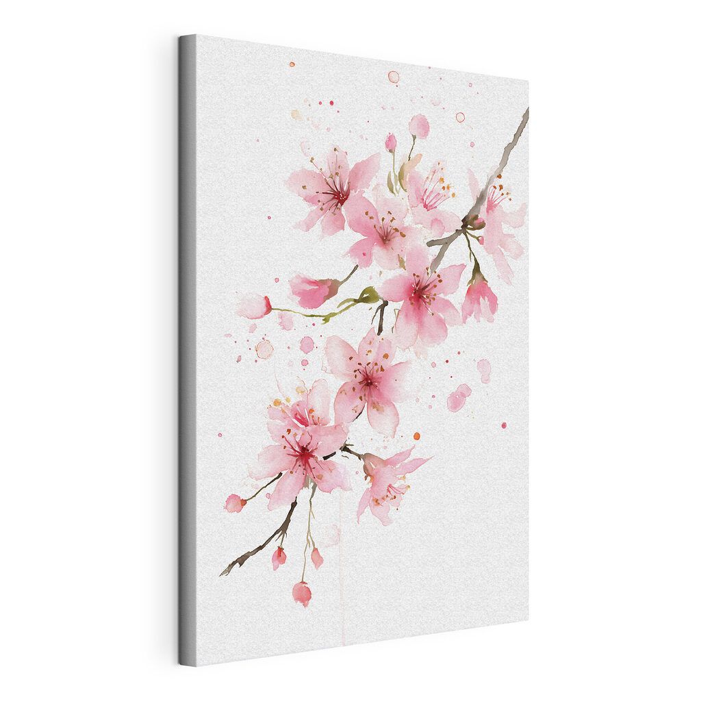 Watercolor of pink flowers Watercolor of pink flowers