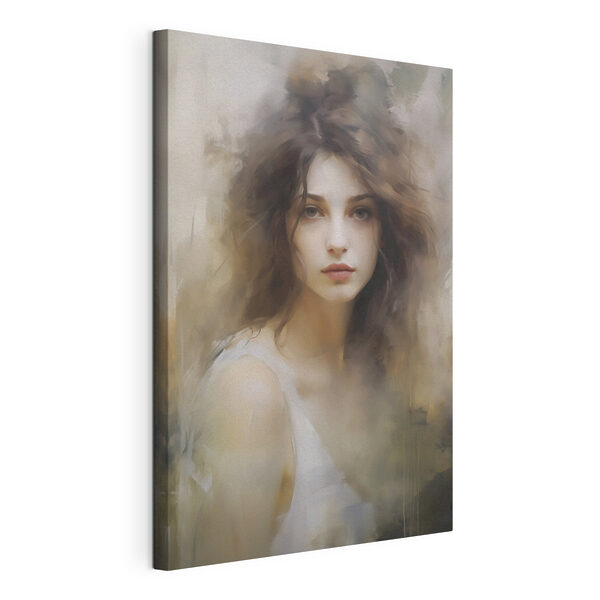 Woman with long brown hair Woman with long brown hair