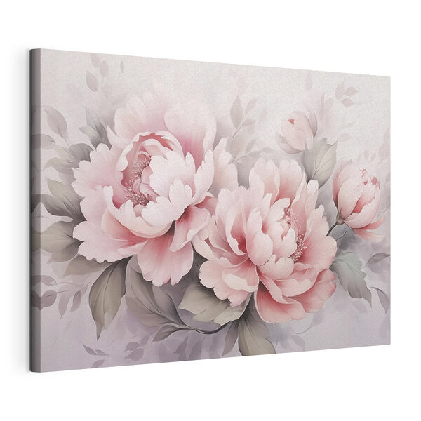 Tablou cu flori pe fundal alb Tablouri Tablou cu flori pe fundal alb