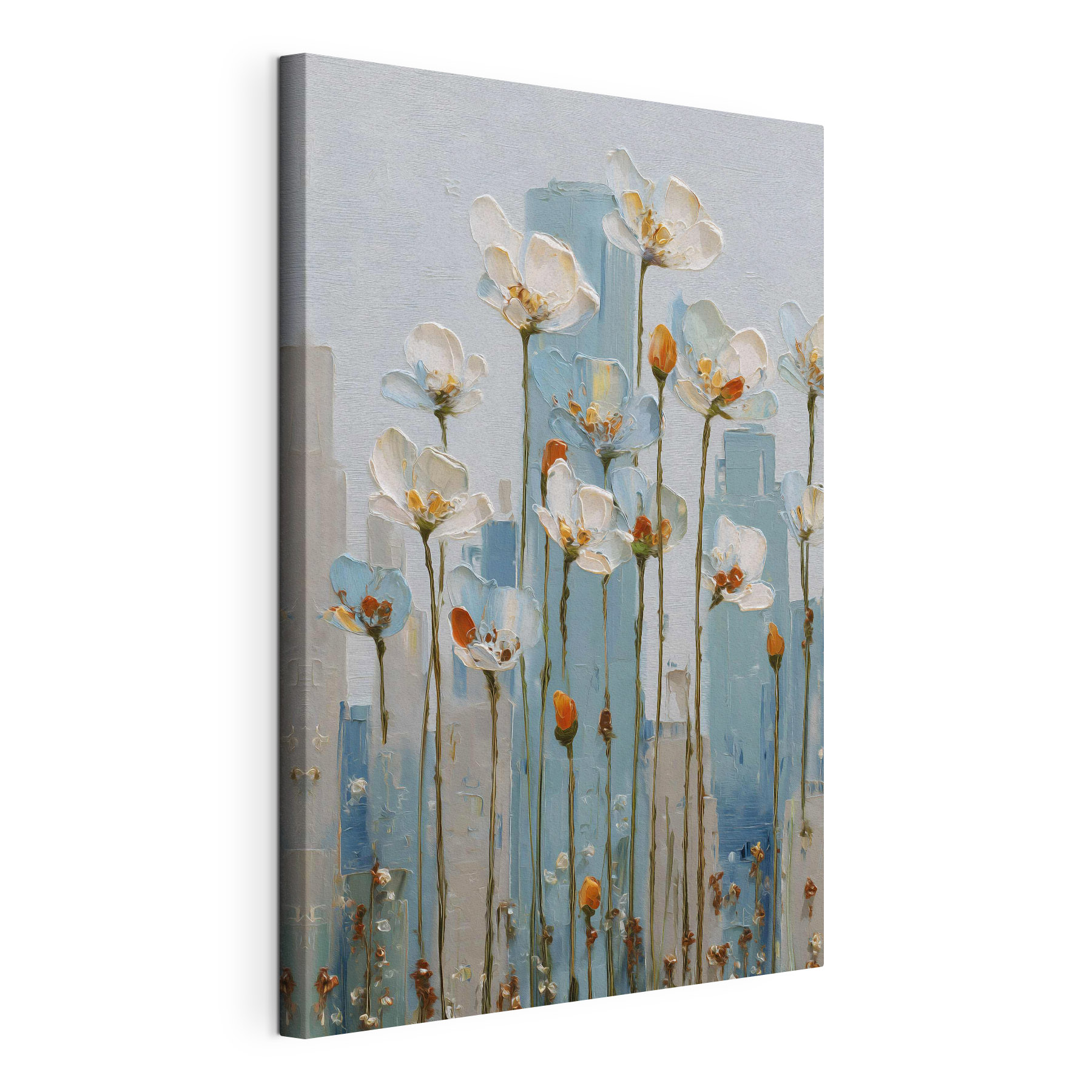 Painting of flowers on a wall