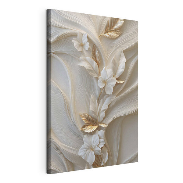 Un model floral delicat, cu linii fluide Tablouri Un model floral delicat, cu linii fluide